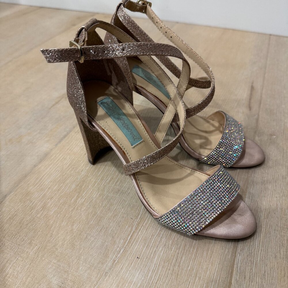 Betsey Johnson Bella Heel in Champagne Glitter